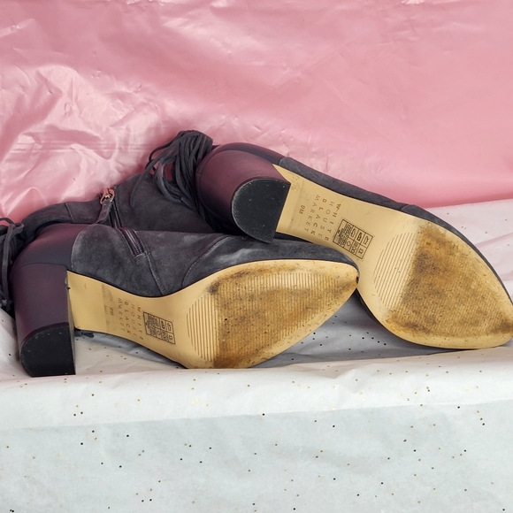 White House black market Gray booties with tazel sz 9m - Picture 2 of 5